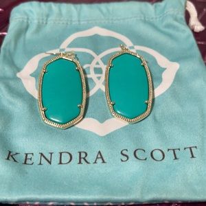 Kendra Scott teal Danielle earrings.